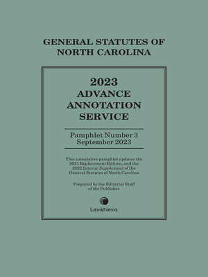 cover image of North Carolina Advance Annotated Service